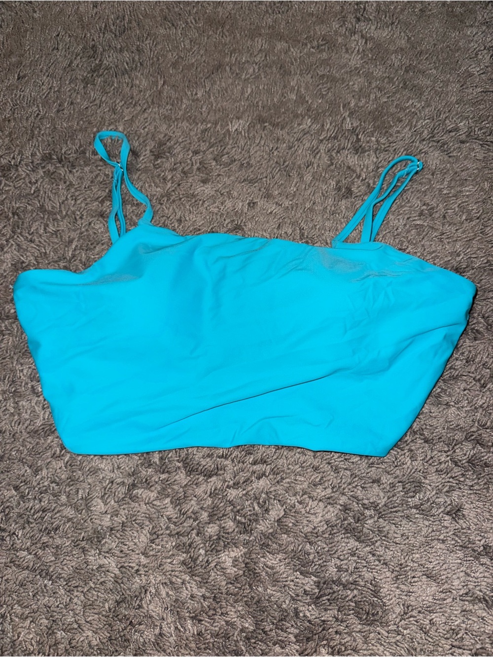 Amazon Blue Turquoise Women's Bikini Top and Bright Blue High Rise Bottoms